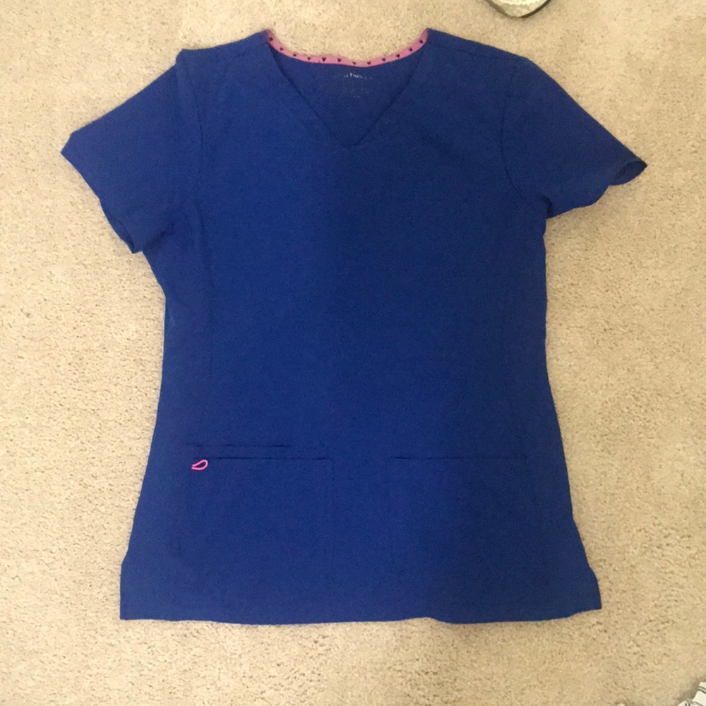 Heartsoul blue scrub top